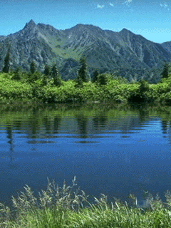 水波荡漾湖光山色手机动态图片 70)