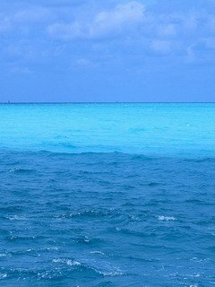 蓝天白云海滩风景 105)