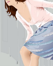 美女插画1 669)