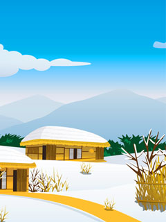 冬日白雪卡通壁纸 3095)