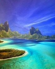 夏日海滩风景手机桌面图片 4351)
