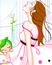 韩国卡通美女动画图 7856)