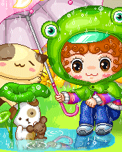 小孩可爱的动画背景图片 7875)