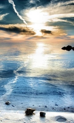 湖光水色风景画 8099)