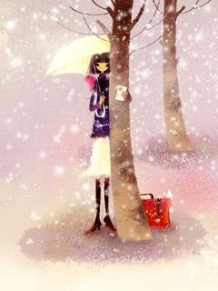 韩式风格卡通美女壁纸 8685)