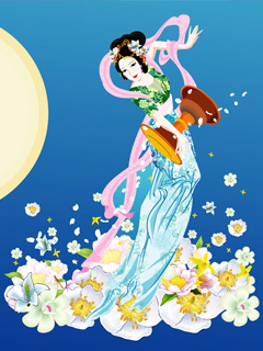 中秋嫦娥送月饼送祝福 11327)