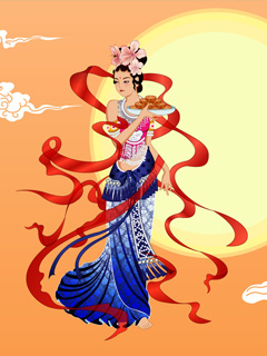 中秋嫦娥送月饼送祝福 11331)