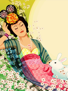中秋嫦娥送月饼送祝福 11322)