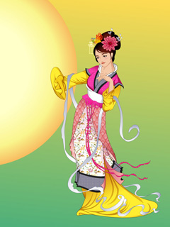 中秋嫦娥送月饼送祝福 11337)