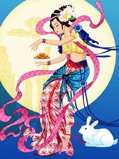 中秋嫦娥送月饼送祝福 11333)