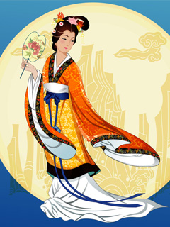 中秋嫦娥送月饼送祝福 11335)