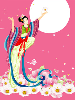 中秋嫦娥送月饼送祝福 11326)
