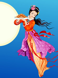中秋嫦娥送月饼送祝福 11330)