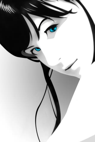 简约线条插画类人物壁纸 11620)