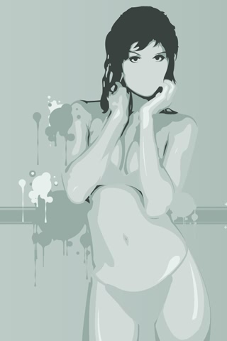 简约线条插画类人物壁纸 11617)