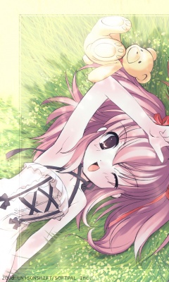 可爱的动漫美眉240x400手机图片 14268)