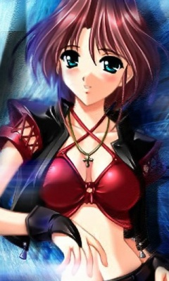 可爱的动漫美眉240x400手机图片 14270)