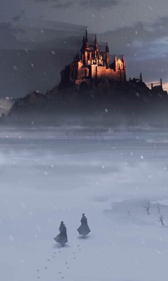 梦幻绘画风景图-通往希望天堂之路 14496)