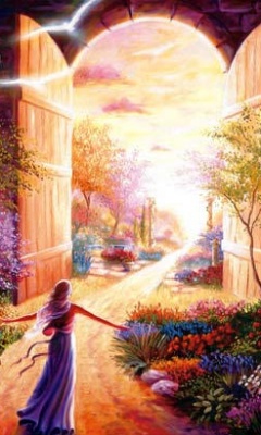 梦幻绘画风景图-通往希望天堂之路 14499)