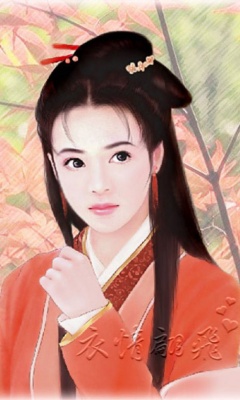 淡彩古典美女插画 14565)