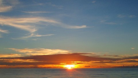 海天相接日落黄昏 16714)