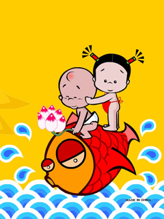 小破孩与小丫手机壁纸 16998)