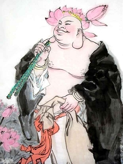 笑口常开弥勒大肚佛画像 17478)