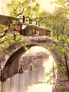 江南水乡古镇风景美画 17565)