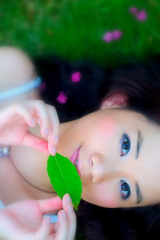 被花草陶醉更被美人所陶醉 17898)