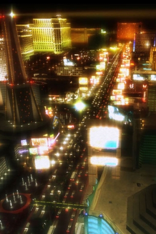 都市夜景灯火辉映的公路 18249)