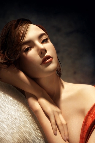 3D绘画粉妆美女 18420)