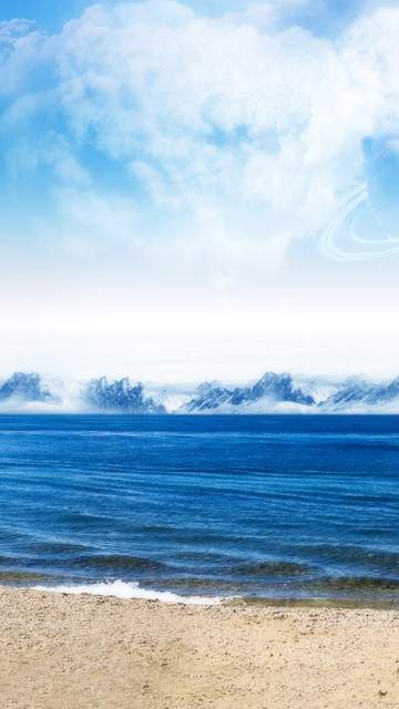 美丽的沙滩海面风光 18690)