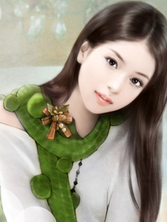 插画名家丁琳手绘美女手机壁纸 19053)