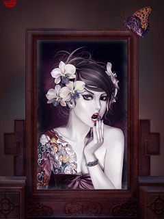 女插画师小白华丽女性插画作品 19795)