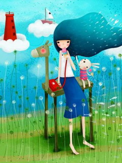 echi插画作品手机壁纸八 20014)
