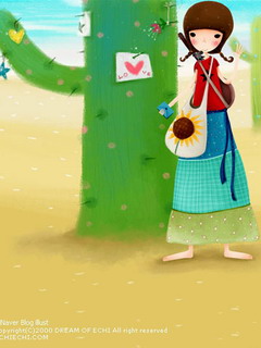 echi插画作品手机壁纸八 20012)
