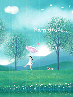 童年的回忆-下雨天溜小狗 21346)