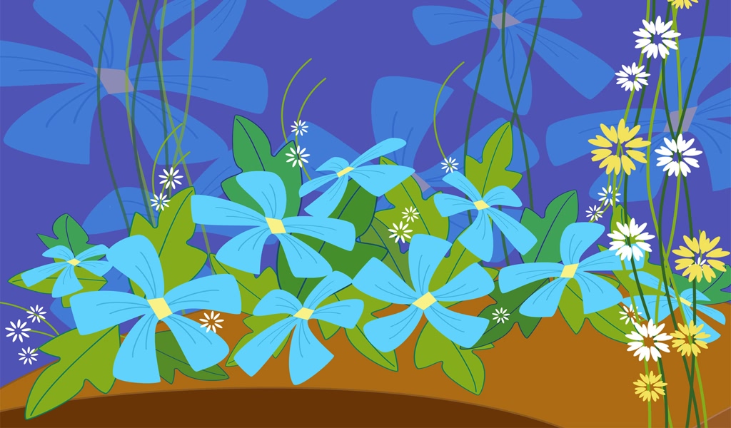 花草类植物插画壁纸 21860)