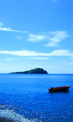 迷人风景和漂亮的小船240x400手机壁纸图 23709)