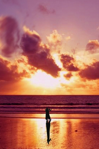 家乡的夕阳手机壁纸 24392)