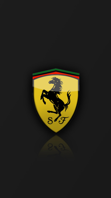 法拉利汽车的标志; 法拉利汽车logo360x640手机壁纸