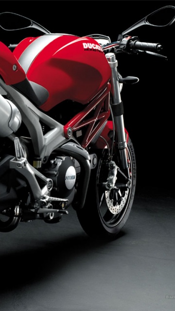 两轮怪兽赛车杜卡迪(Ducati)俯视图手机壁纸 24708)
