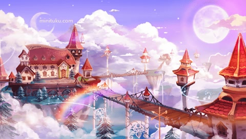 最具绿色概念的游戏《魔法飞球》唯美场景PSP壁纸 24814)