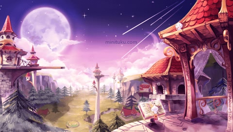 最具绿色概念的游戏《魔法飞球》唯美场景PSP壁纸 24815)