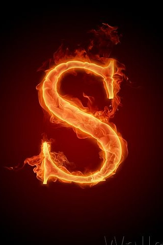 全套26个着火的英文字母手机图片 25889)