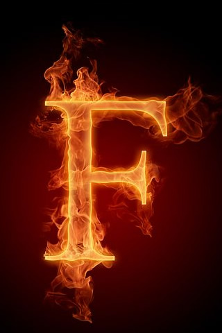 全套26个着火的英文字母手机图片 25877)