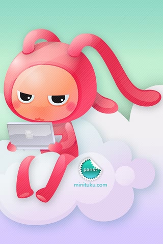 MSN表情头像潘斯特320x480手机壁纸 26003)