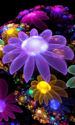 抽象艺术花手机壁纸 26184)