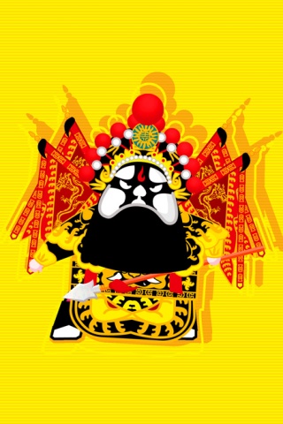 可爱的京剧卡通小人手机壁纸下载 26342)