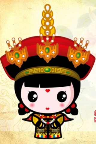 可爱的京剧卡通小人手机壁纸下载 26325)